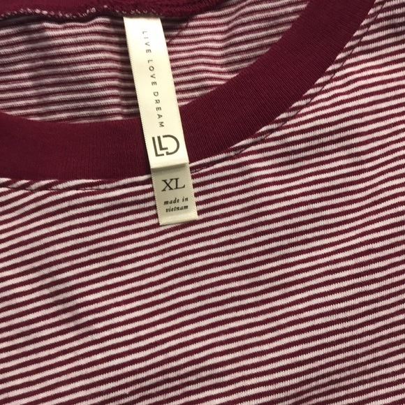 Aeropostale crop top red white strips size XL nwot - Picture 4 of 4